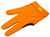 Перчатка бильярдная «WB» (черно-оранжевая), защита от скольжения